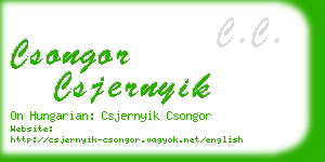 csongor csjernyik business card